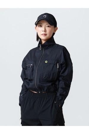 여성 루즈핏 크롭 골프 점퍼 블랙_BLACK-a