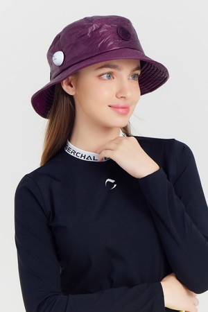 공용 탈부착 귀달이 패딩 골프 버킷햇 딥퍼플_PURPLE-a