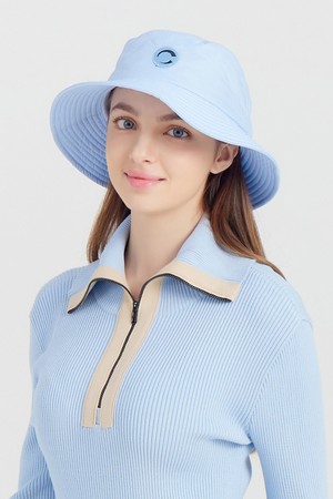 공용 탈부착 귀달이 패딩 골프 버킷햇 스카이블루_BLUE-a