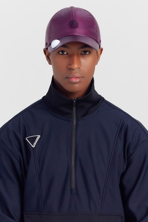 공용 탈부착 귀달이 패딩 방한 캡 딥퍼플_PURPLE-a