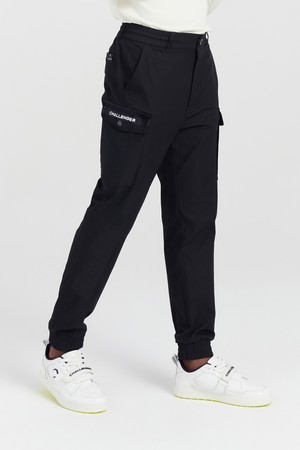 남성 로고 레터링 골프 조거팬츠 블랙_BLACK-a