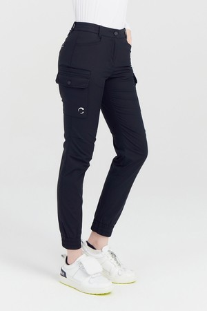 여성 아웃포켓 디본딩 골프 조거팬츠 블랙_BLACK-a