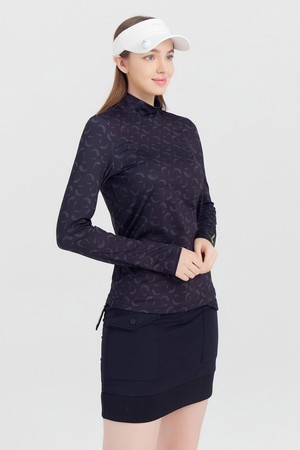 여성 아크씨 모크넥 골프 이너티셔츠 블랙_BLACK-a