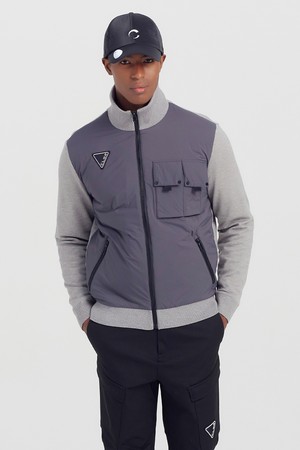 남성 CLGR 씬다운 방풍 골프 스웨터 그레이_GREY-a