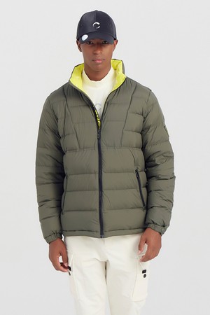 남성 씬다운 경량 패딩 골프 점퍼 카키_KHAKI-a