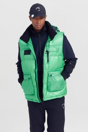 남성 헝가리 구스다운 골프 베스트 그린_GREEN-a