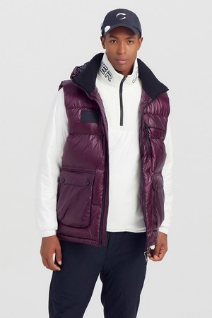 남성 헝가리 구스다운 골프 베스트 딥퍼플_PURPLE-a