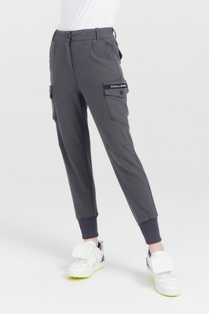 여성 울 라이크라 골프 조거팬츠 다크그레이_GREY-a