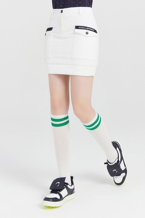 여성 씬다운 패딩 큐롯 골프 스커트 오프화이트_WHITE-a