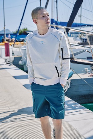 나일론스판 캥거루포켓 맨투맨 남성 긴팔 골프바람막이 샌드_BEIGE-a