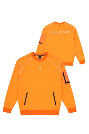 나일론스판 캥거루포켓 맨투맨 남성 긴팔 골프바람막이 오렌지_ORANGE-a