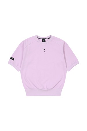 PQ조직 미니포켓 라운드넥 여성 맨투맨 골프 반팔티셔츠 라벤다_NOCOLOR-a