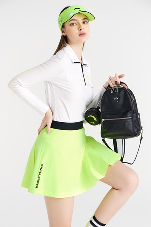 도레이원사 나일론스판 플레어믹스 여성 골프 큐롯스커트 네온그린_GREEN-a