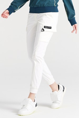 나일론스판 더블스티치 아웃포켓 여성 골프 조거팬츠 화이트_WHITE-a