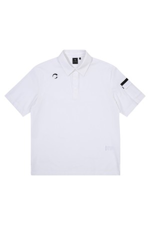 냉감 PQ조직 소매포켓 카라넥 남성 골프 반팔티셔츠 화이트_WHITE-a