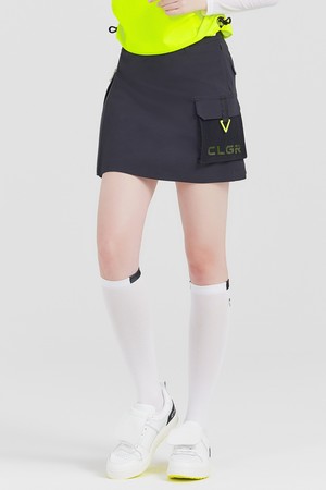 UV차단 도레이원사 메쉬배색 지퍼장식 여성 골프 큐롯 블랙_BLACK-a