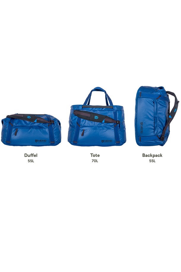 [NEMO] 더블 하울 55L 여행용 캐리어는 여행, 캠핑, 아웃도어 활동에 적합한 라지 사이즈 더플백입니다. 55L의 넉넉한 수납공간을 제공하며, 백팩과 토트백으로 변형 가능한 컨버터블 디자인이 특징입니다. 방수, 경량, 발수 기능이 있어 궂은 날씨에도 안심하고 사용할 수 있으며, 사이드 압축 버클과 내/외부 지퍼 메쉬 포켓, 패킹큐브 스타일의 수납공간으로 실용성을 더했습니다. 노바(Nova), 레이크(Lake), 블랙(Black), 차이(Chai) 등 감각적인 4가지 색상으로 출시되었으며, 블루사인 인증 소재와 재활용 소재를 사용하여 환경까지 생각했습니다. PFAS-free DWR 처리를 통해 내구성을 높였습니다.
