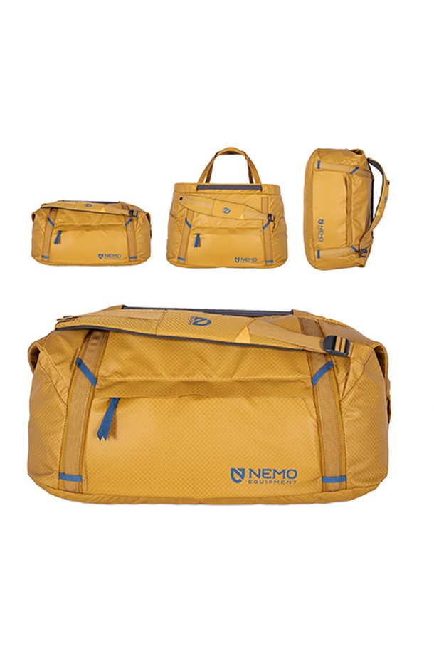[NEMO] 더블 하울 55L 여행용 캐리어는 여행과 캠핑에 적합한 라지 사이즈의 더플백입니다. 나일론과 폴리에스테르 소재로 제작되어 내구성이 뛰어나며, Nova, Lake, Black, Chai 네 가지 색상으로 제공됩니다. 원통형 디자인에 스트랩과 버클 장식이 돋보이며, 방수 기능을 갖춰 궂은 날씨에도 안심하고 사용할 수 있습니다. 더플백과 토트백으로 변형 가능한 컨버터블 디자인으로, 패딩 백팩 스트랩, 다양한 수납공간, 내/외부 메쉬 포켓, 측면 압축 버클 등 실용적인 기능도 갖추었습니다. 지퍼형 잠금 방식으로 편리하게 짐을 보관할 수 있습니다.
