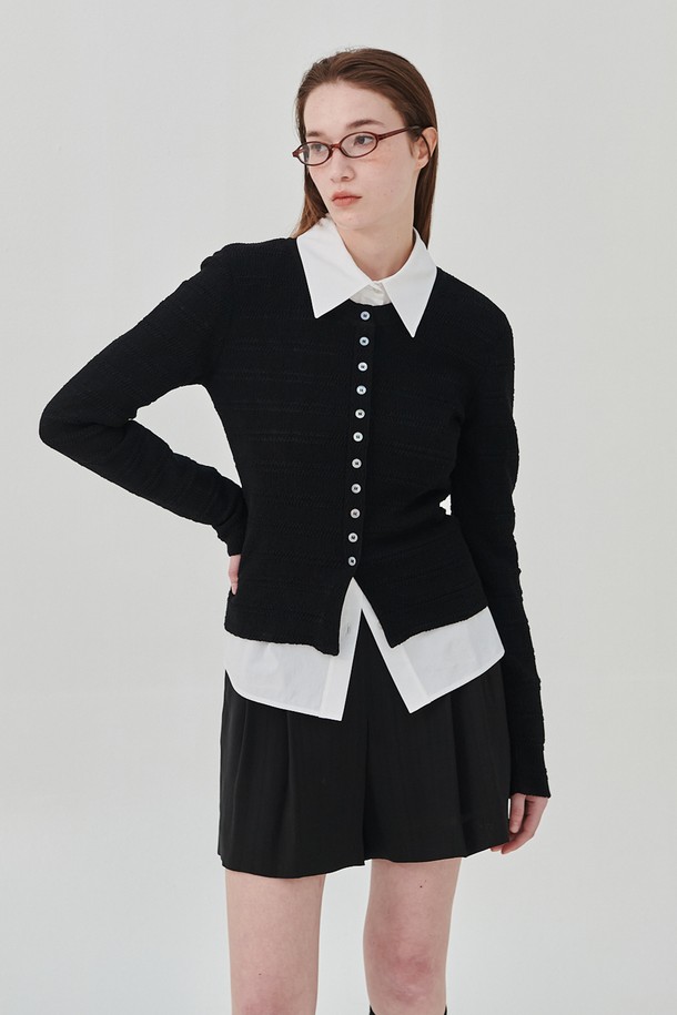 LEWITT - 스웨터 - BUTTON-UP KNIT TOP