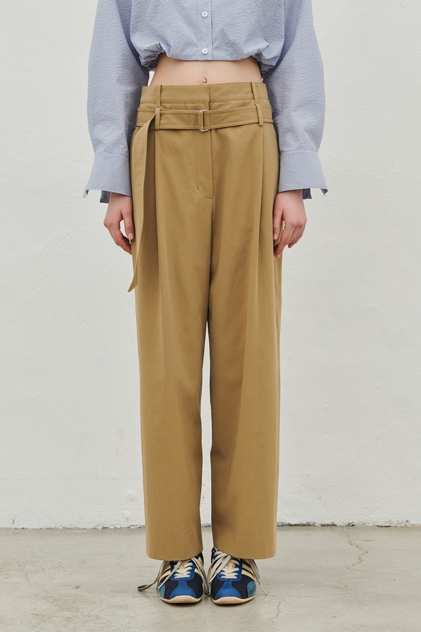 LEWITT - 롱/미디팬츠 - TWO-WAY BELTED PANTS