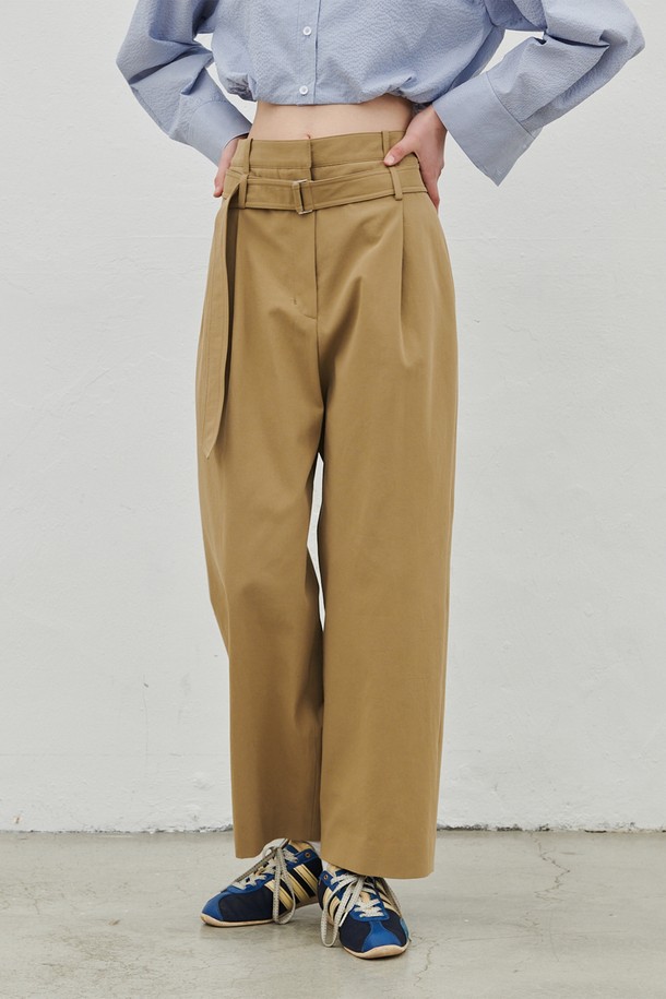 LEWITT - 롱/미디팬츠 - TWO-WAY BELTED PANTS