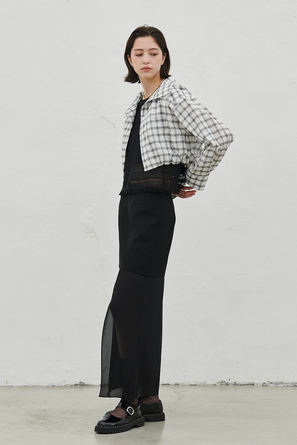 LEWITT - 셔츠 - OPEN COLLAR CROP SHIRTS