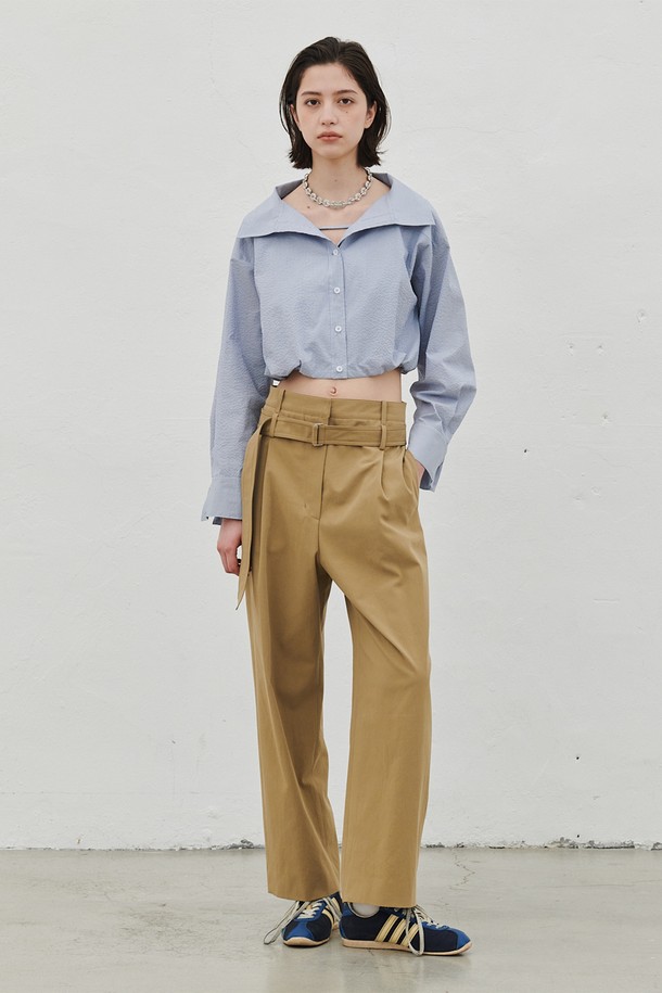 LEWITT - 롱/미디팬츠 - TWO-WAY BELTED PANTS