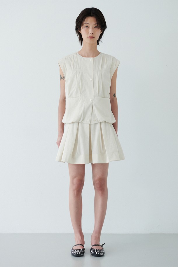 LEWITT - 미니스커트 - HAND PLEATS SKIRT