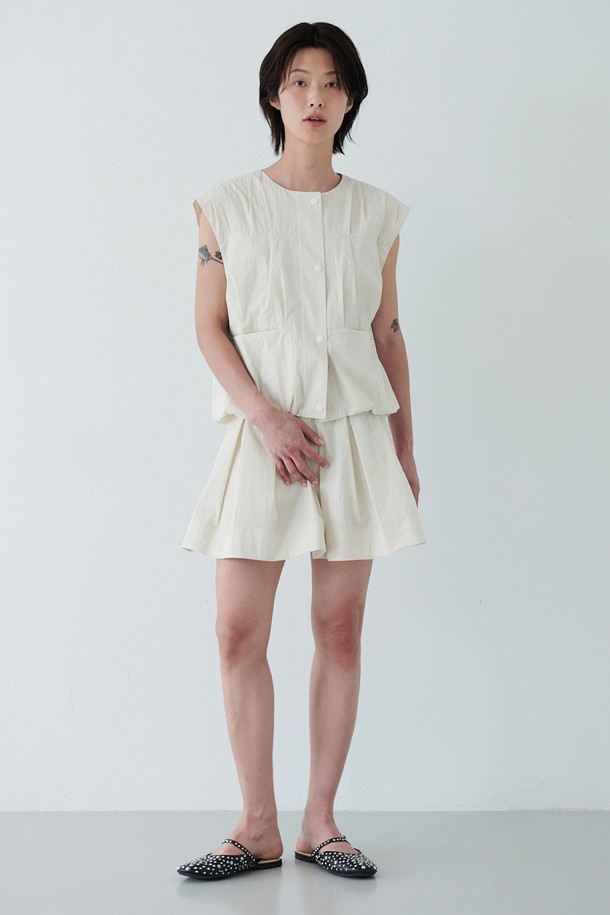 LEWITT - 미니스커트 - HAND PLEATS SKIRT