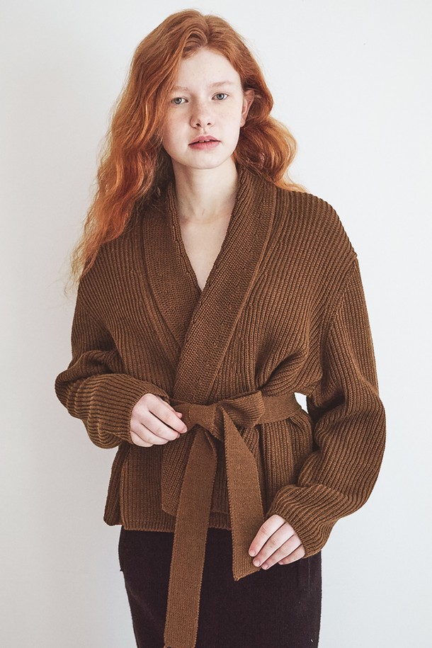 Snug.U - 가디건 - Cotton 100 Knit Open Cardigan / 3 Colors