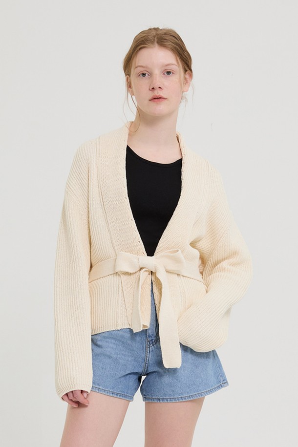 Snug.U - 가디건 - Cotton 100 Knit Open Cardigan / 3 Colors