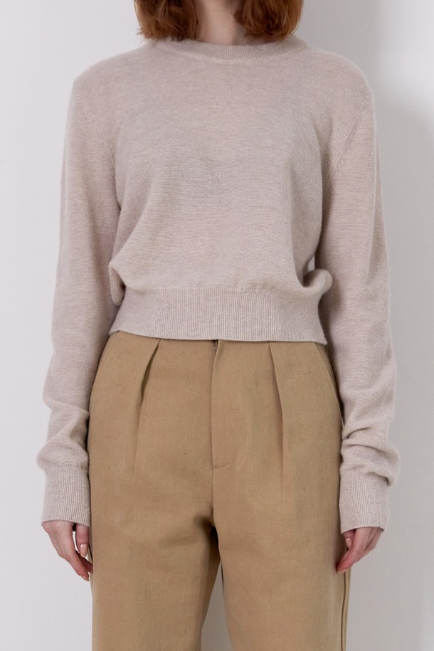 Snug.U - 스웨터 - F/W Cashmere Wool Round Knit Top