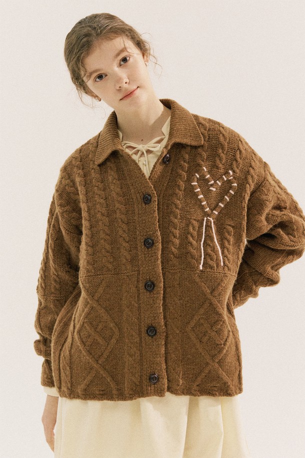 Snug.U - 스웨터 - F/W Snug Love Button Wool Cardigan