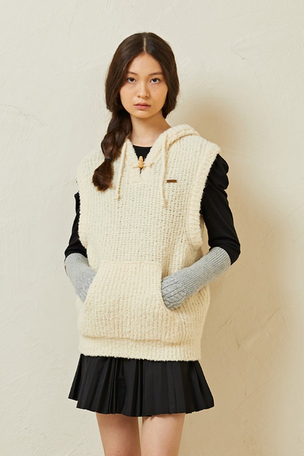 Snug.U - 베스트 - F/W Buckle Retro Hood Vest