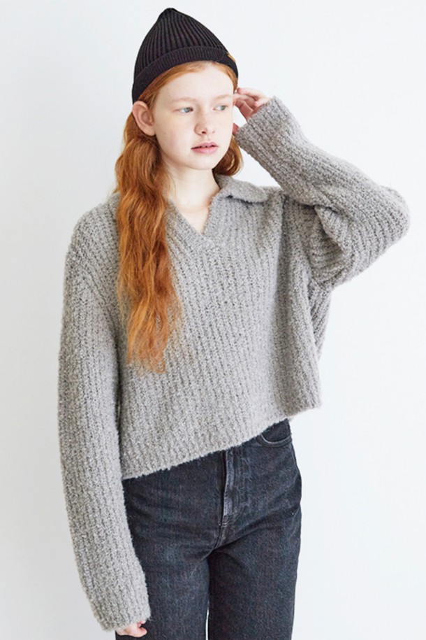 Snug.U - 스웨터 - F/W Alpaca Shirt Knit Top