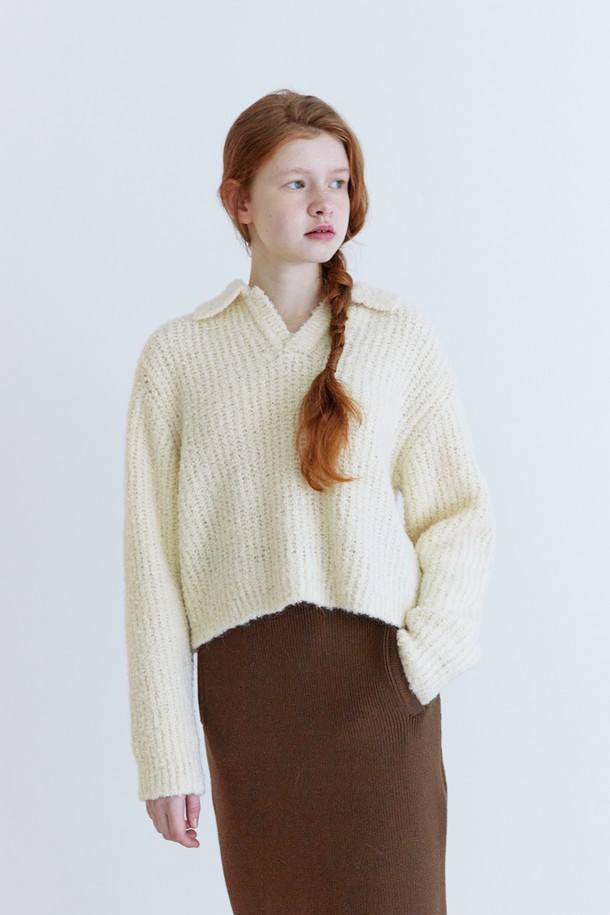 Snug.U - 스웨터 - F/W Alpaca Shirt Knit Top