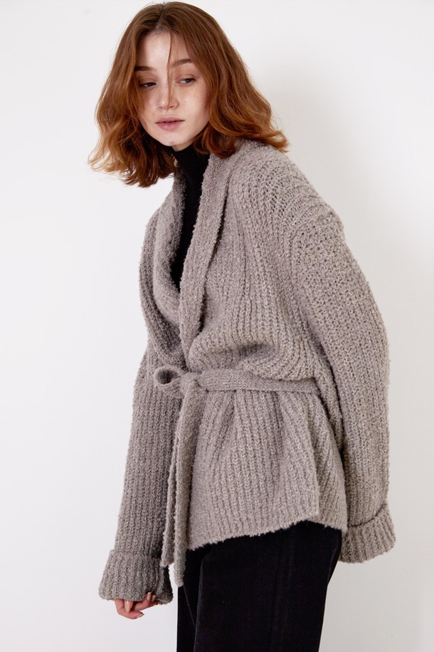 Snug.U - 스웨터 - F/W Cashmere Alpaca Knit Cardigan Coat