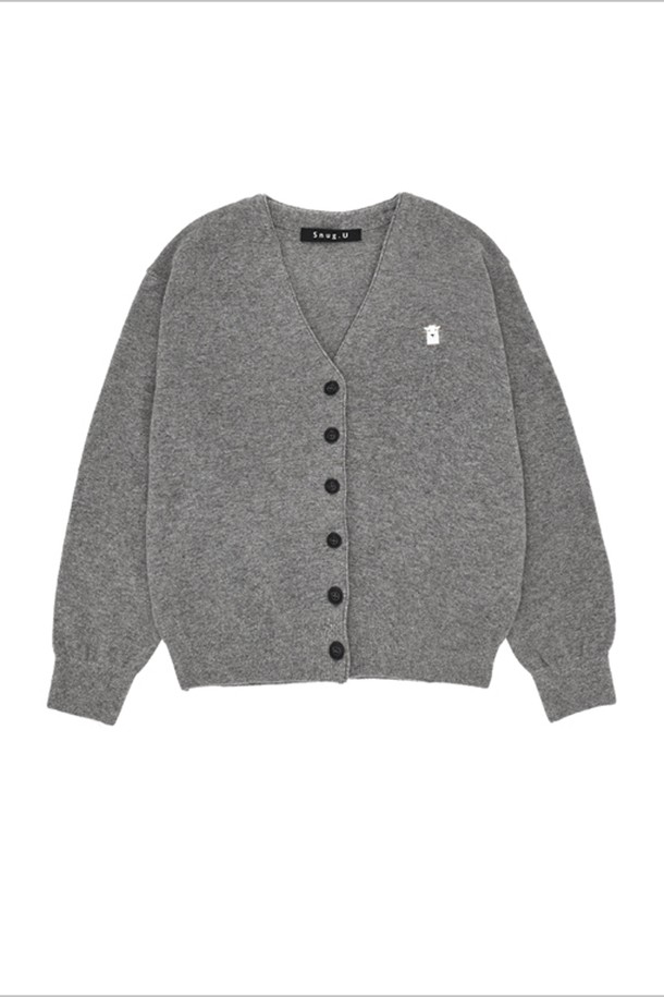 Snug.U - 스웨터 - F/W Cashmere Wool Knit V neck Cardigan