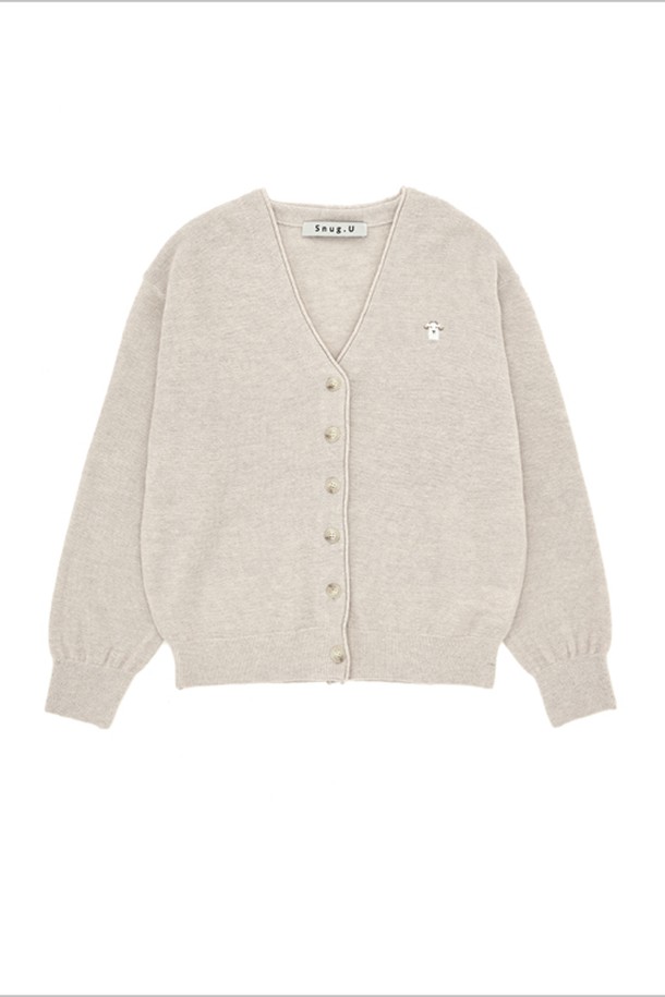 Snug.U - 스웨터 - F/W Cashmere Wool Knit V neck Cardigan