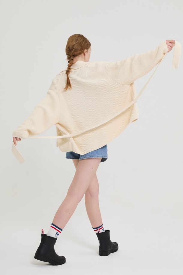 Snug.U - 가디건 - Cotton 100 Knit Open Cardigan / 3 Colors