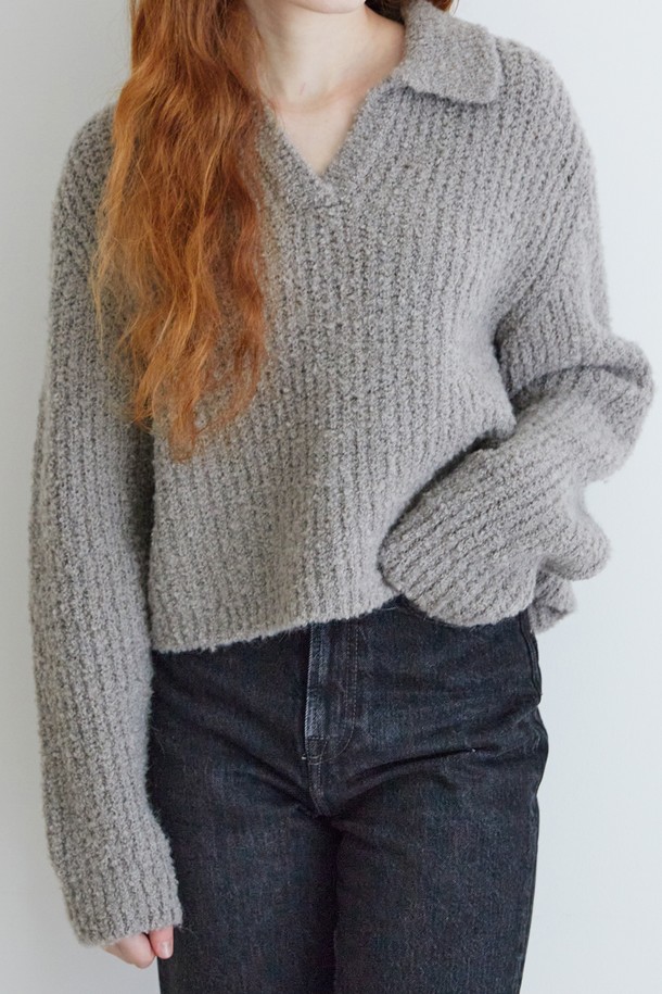 Snug.U - 스웨터 - F/W Alpaca Shirt Knit Top