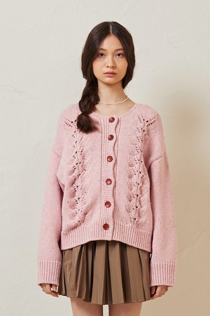 SuperFine Merino Wool Leaf Cardigan