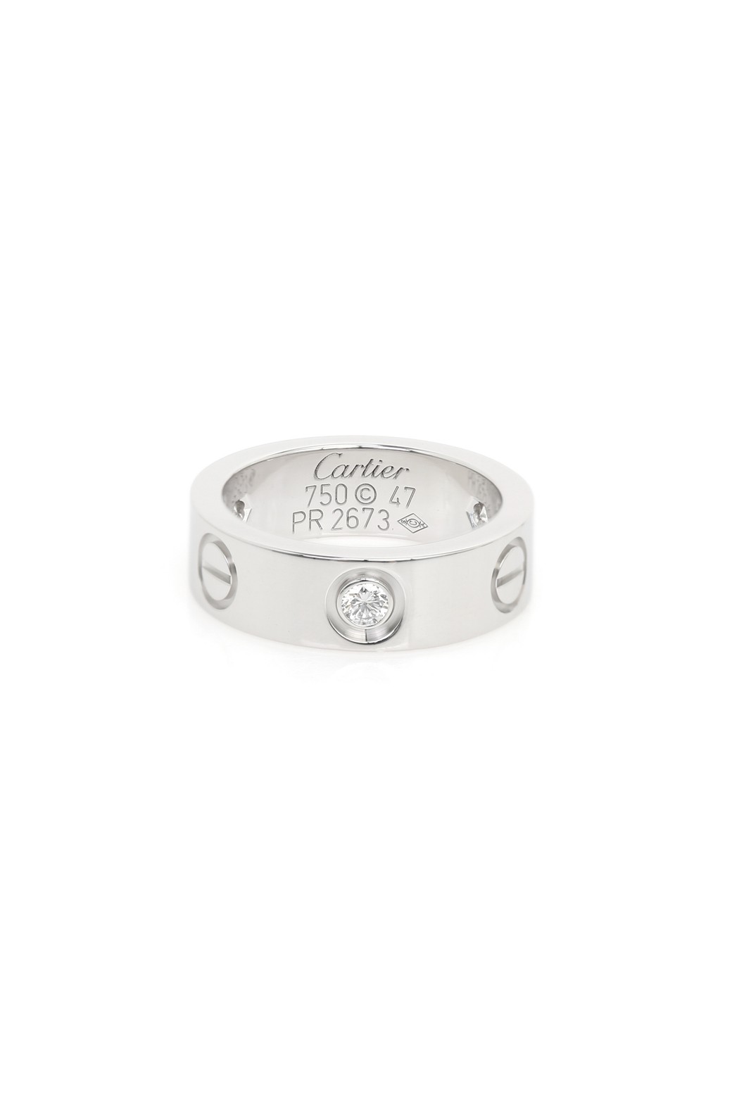 Cartier - 반지 - [중고명품] 까르띠에 다이아 러브링 3포인트 러브반지 다이아반지 47호