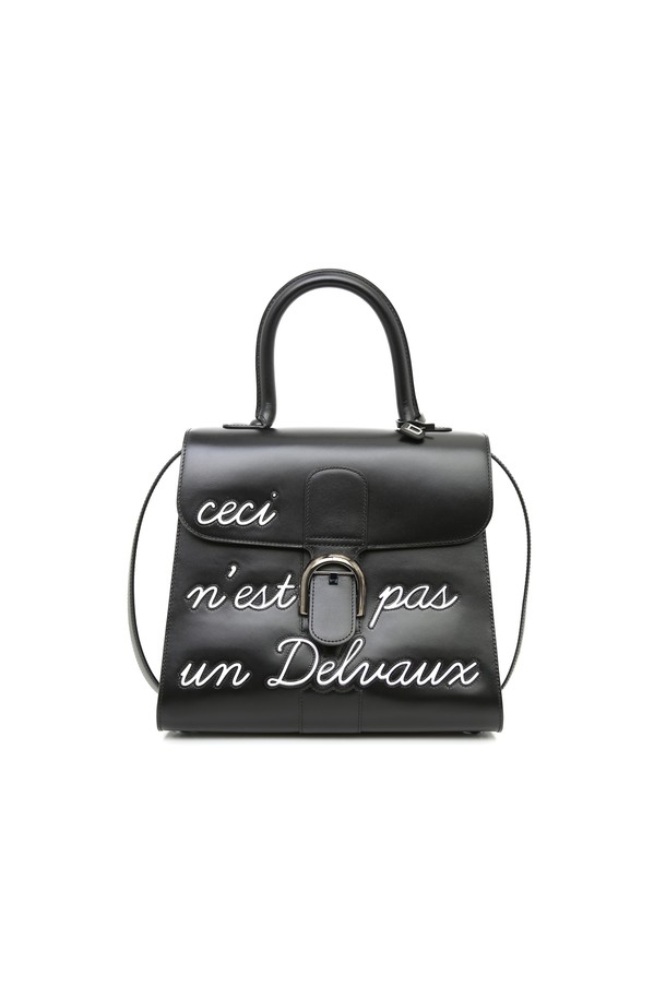 Delvaux - 토트백 - [중고명품] 델보 브리앙 복스카프 LHumour MM 탑핸들 레터링 브리앙*