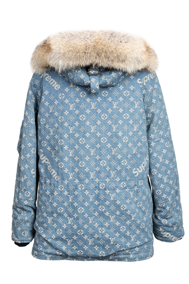 LOUIS VUITTON - 다운/패딩 - [중고명품] 루이비통 X 슈프림 데님 파카 N-3B PARKA 수프림패딩