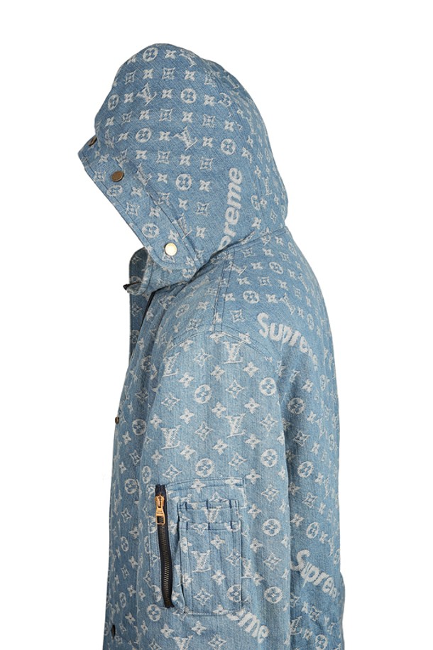 LOUIS VUITTON - 다운/패딩 - [중고명품] 루이비통 X 슈프림 데님 파카 N-3B PARKA 수프림패딩