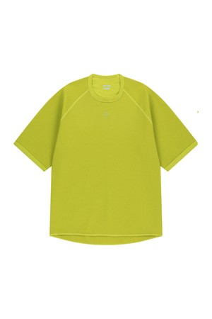 와플 유니 트레일 래글런 숏 슬리브 티-라임