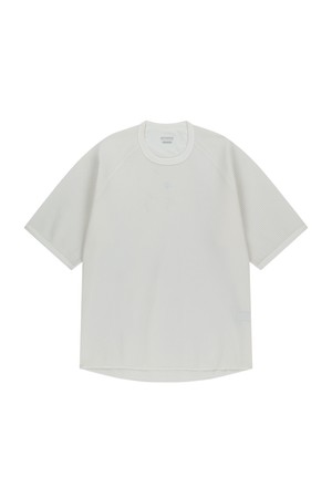 와플 유니 트레일 래글런 숏 슬리브 티-아이보리