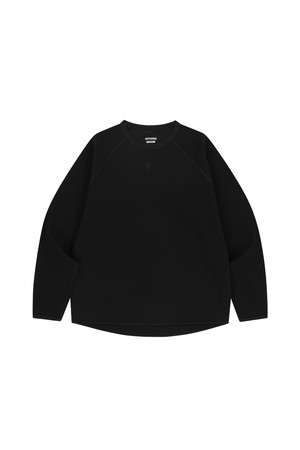 와플 유니 트레일 래글런 크루-블랙