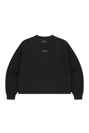 드리프트코어 우먼스 오버사이즈 크루 넥-블랙